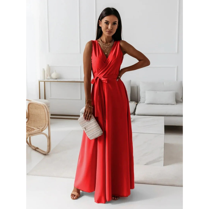 Selma | Robe maxi élégante à nouer