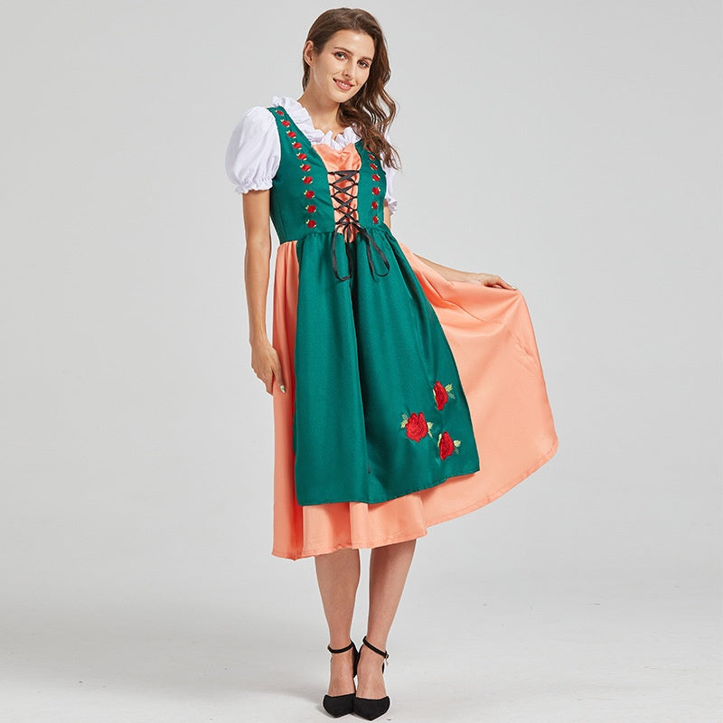 Robe Dirndl Midi Allemande Traditionnelle pour Femmes