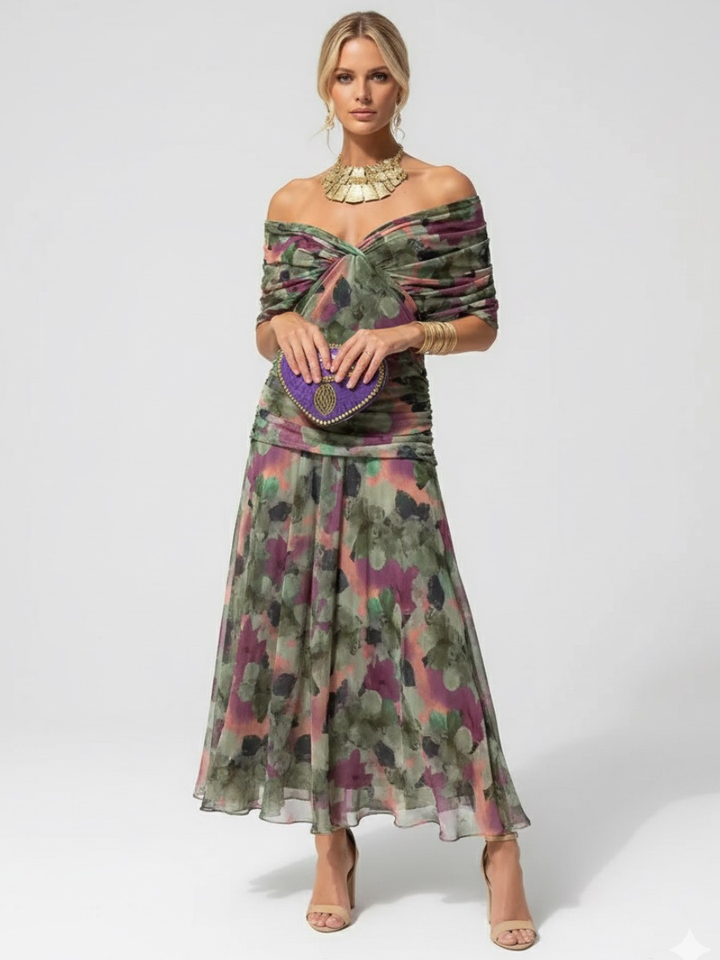 Sophie | Robe midi florale élégante et légère