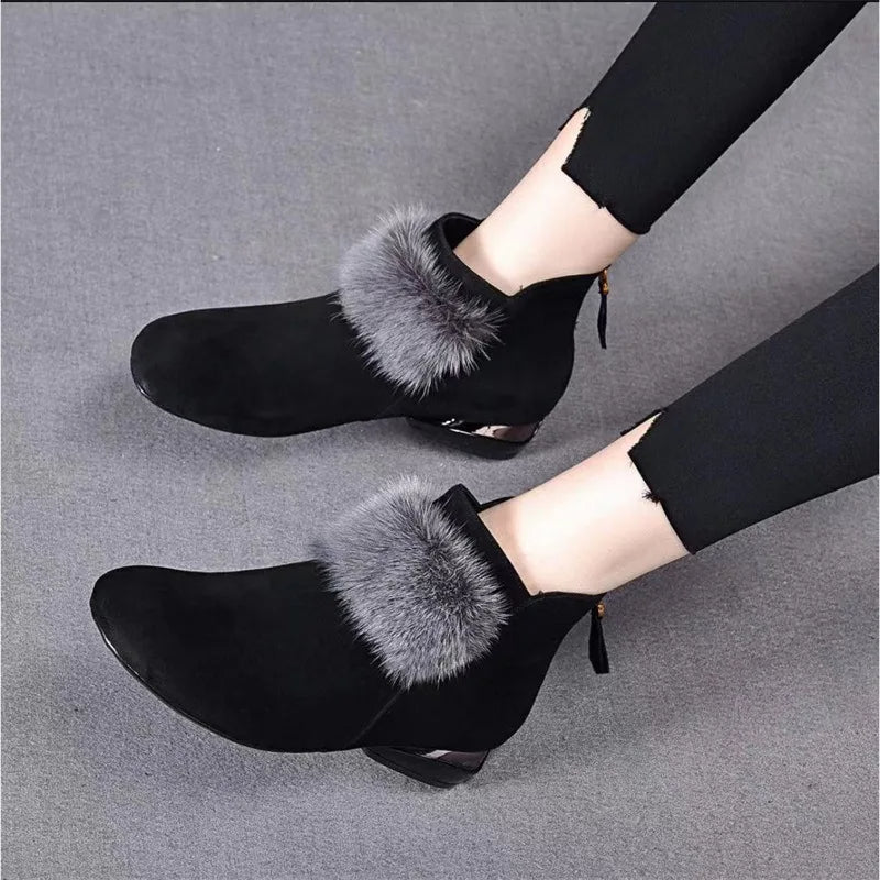FrostFlare - Bottes en peluche d'hiver pour femmes