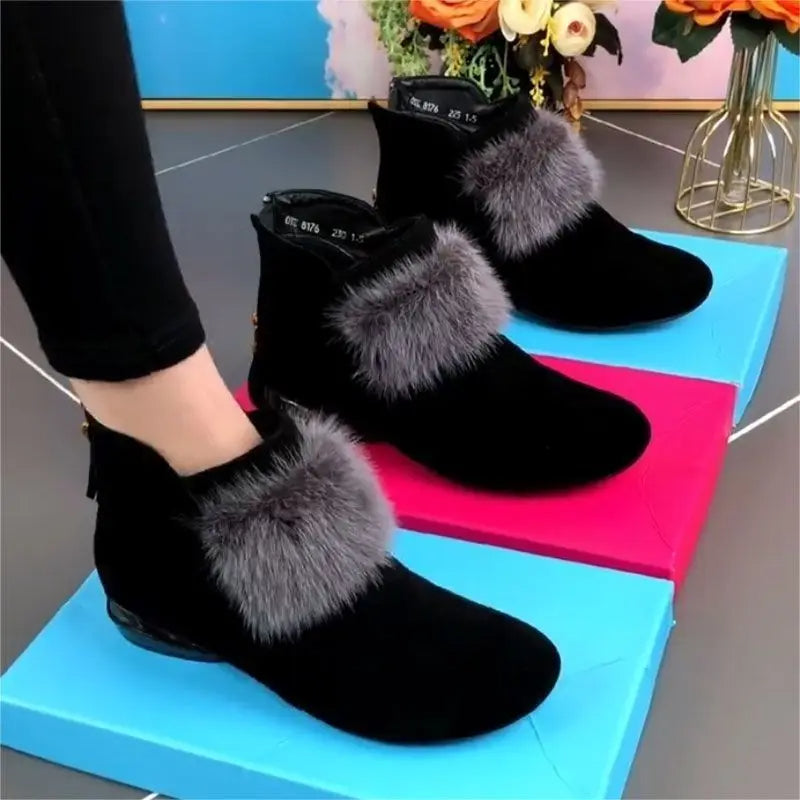 FrostFlare - Bottes en peluche d'hiver pour femmes