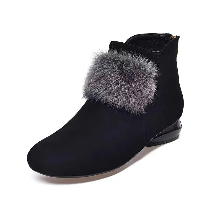 FrostFlare - Bottes en peluche d'hiver pour femmes