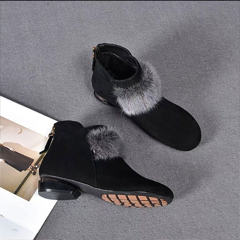 FrostFlare - Bottes en peluche d'hiver pour femmes