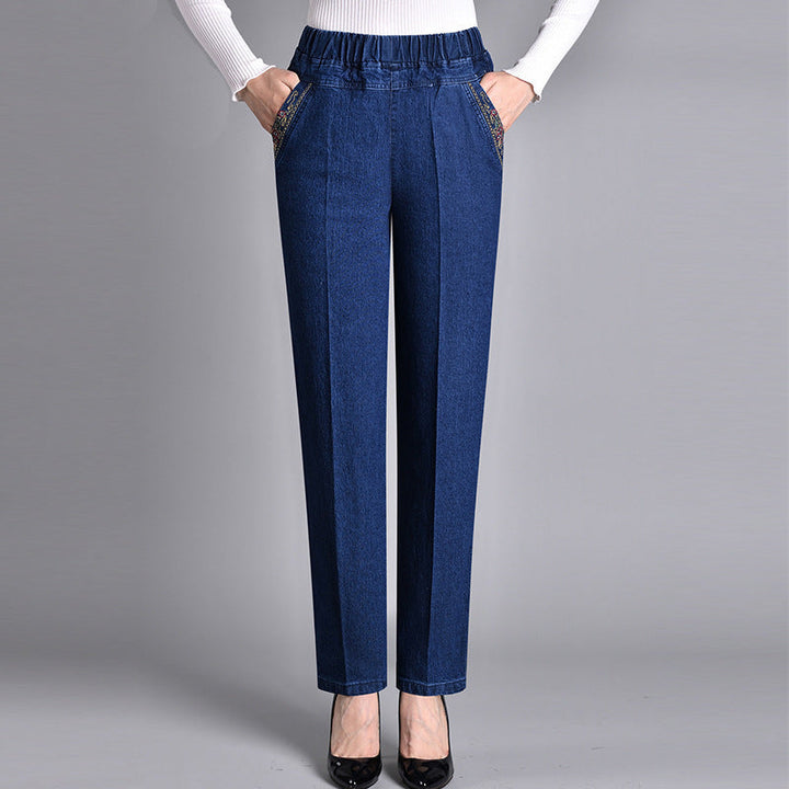 Fali | Jean pour femmes avec poches latérales et taille élastique