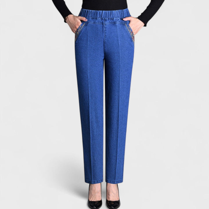 Maira™ | Jean pour femmes avec poches latérales et taille élastique