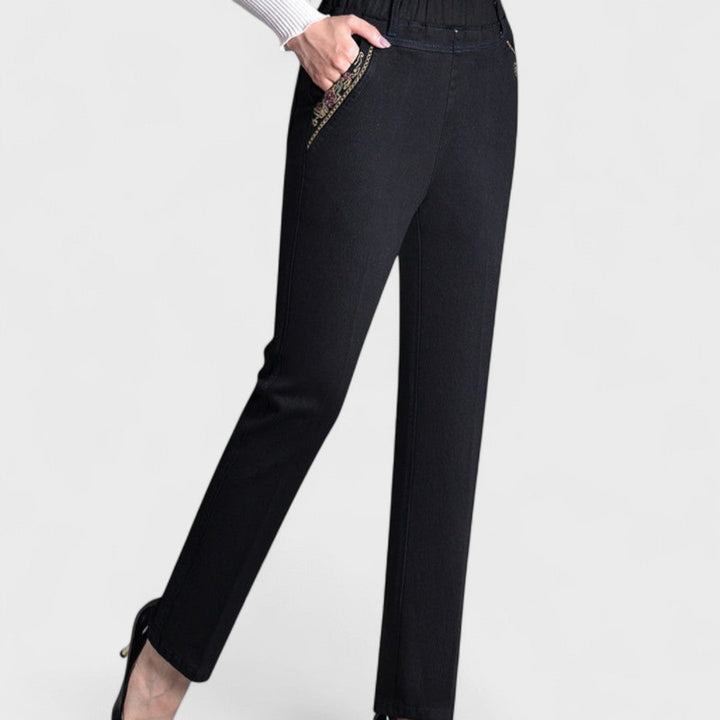 Maira™ | Jean pour femmes avec poches latérales et taille élastique