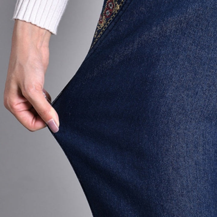 Fali | Jean pour femmes avec poches latérales et taille élastique