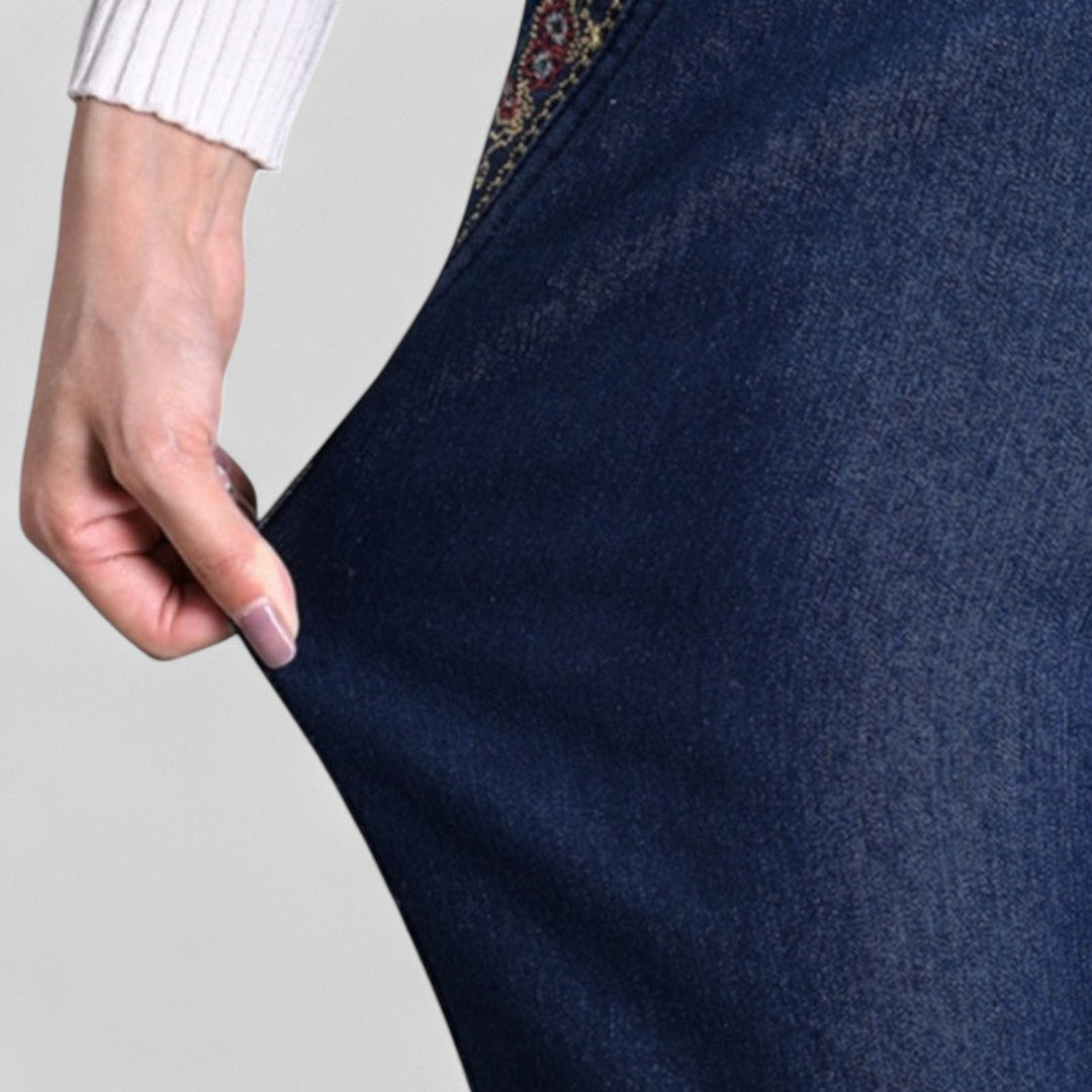 Maira™ | Jean pour femmes avec poches latérales et taille élastique