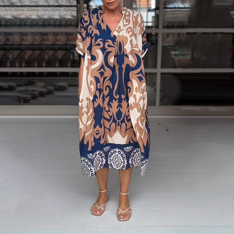 Alessia | Robe midi aérienne avec décolleté en V