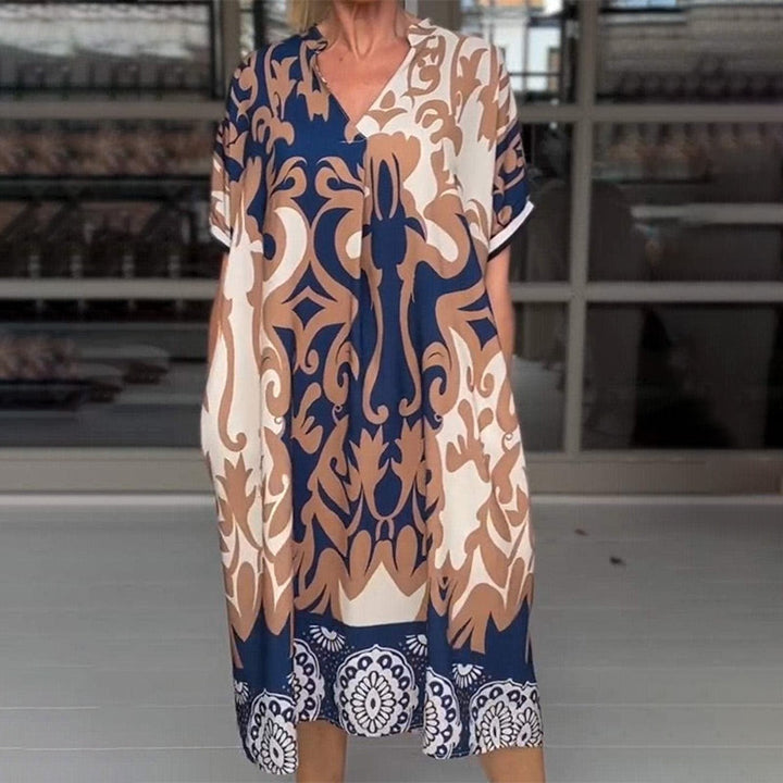 Alessia | Robe midi aérienne avec décolleté en V