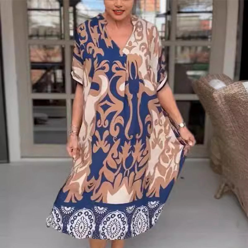Alessia | Robe midi aérienne avec décolleté en V