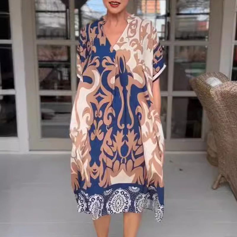 Alessia | Robe midi aérienne avec décolleté en V