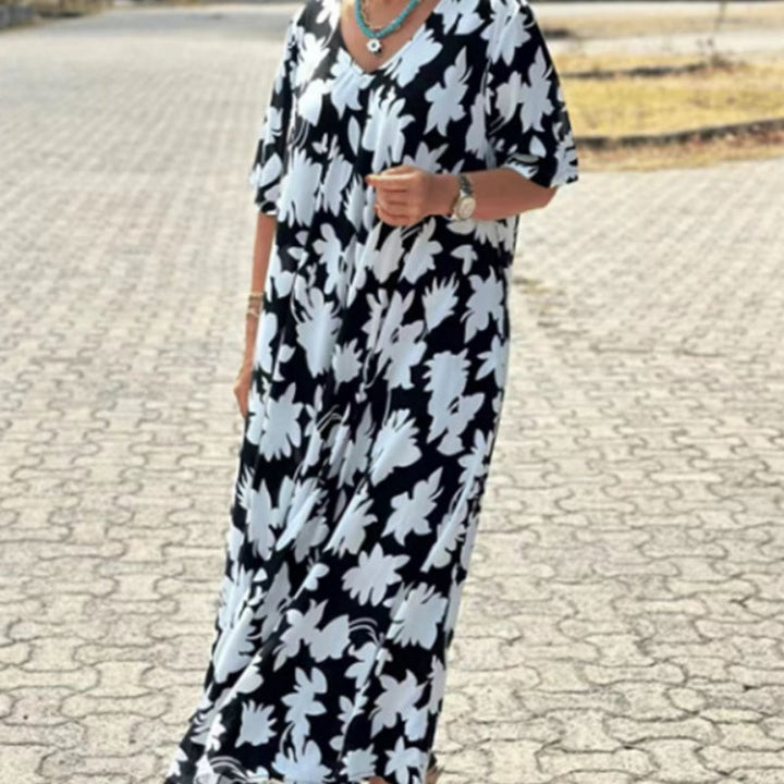 SIBILLA - ROBE MAXI AVEC DÉCOLLETÉ EN V
