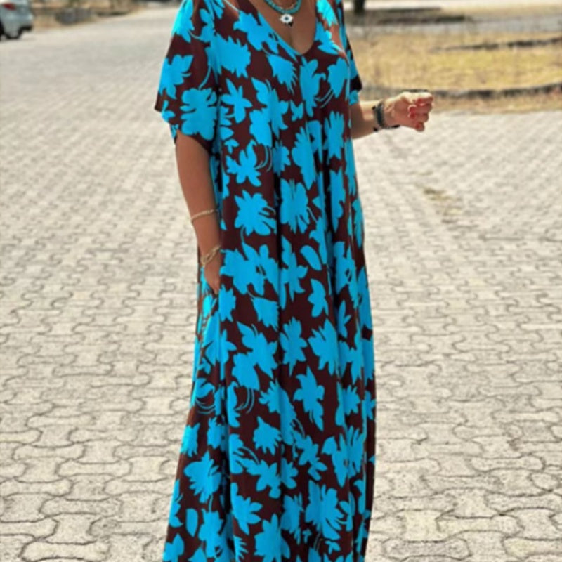 SIBILLA - ROBE MAXI AVEC DÉCOLLETÉ EN V