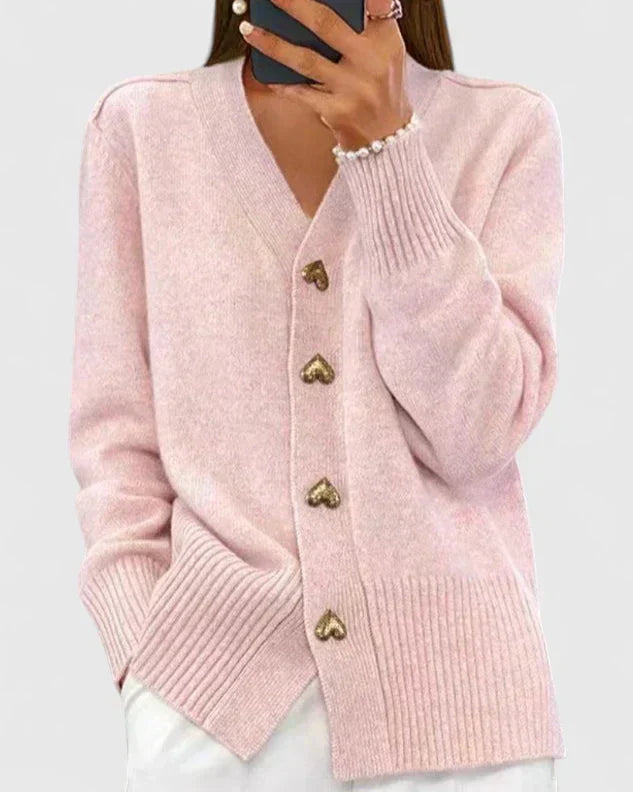 Kathrin | Veste en tricot pour femmes avec boutons confortables