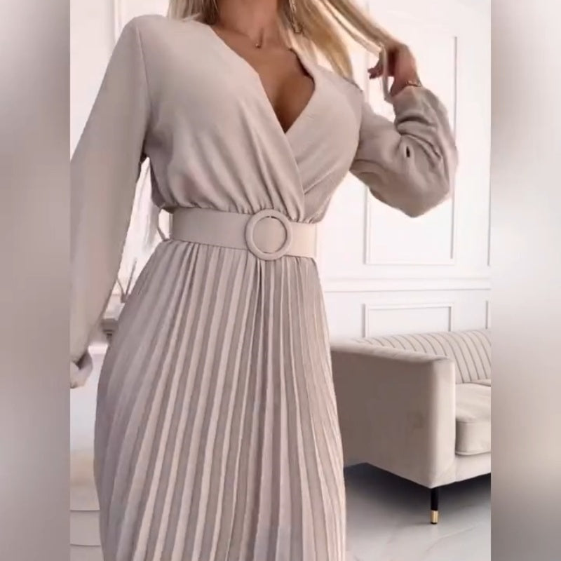 TILLIE - ROBE MIDI ÉLÉGANTE AVEC PLIS