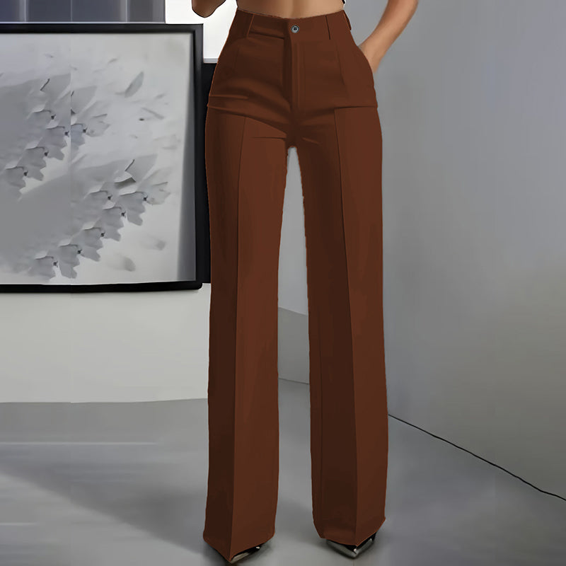 Pantalon de costume pour femme taille haute