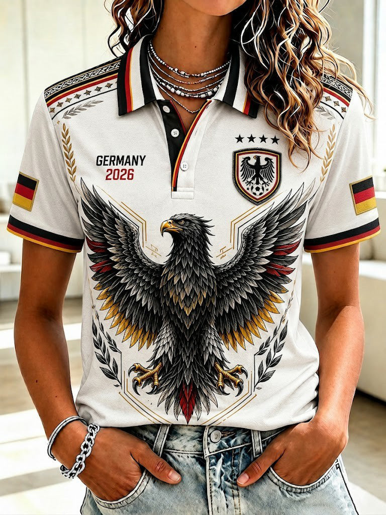 T-shirt de football pour femmes avec impression Allemagne