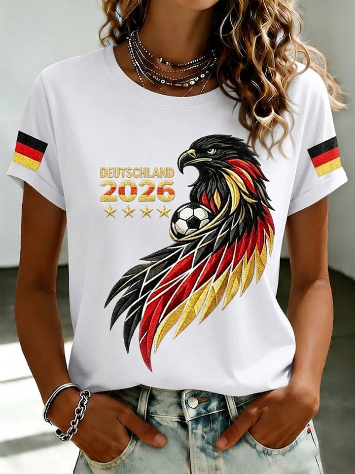 T-shirt pour femmes avec impression de fan de football d'Allemagne