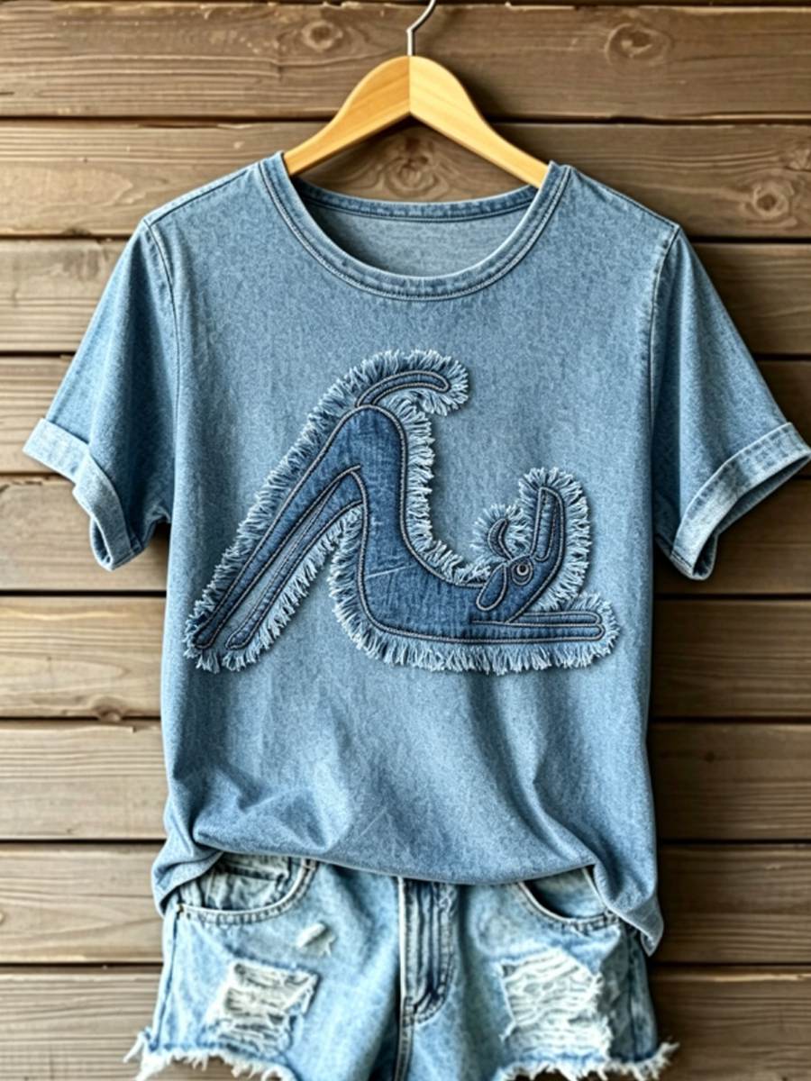 T-shirt femme à manches courtes