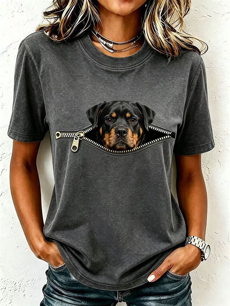 Beau T-shirt Rottweiler pour femmes