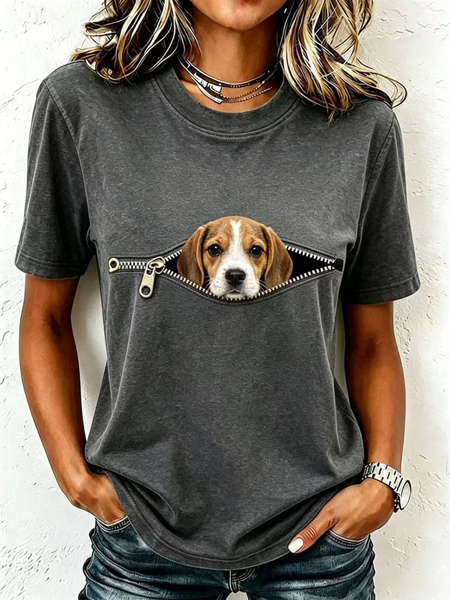 T-shirt pour femmes avec un adorable Cavalier King Charles Spaniel
