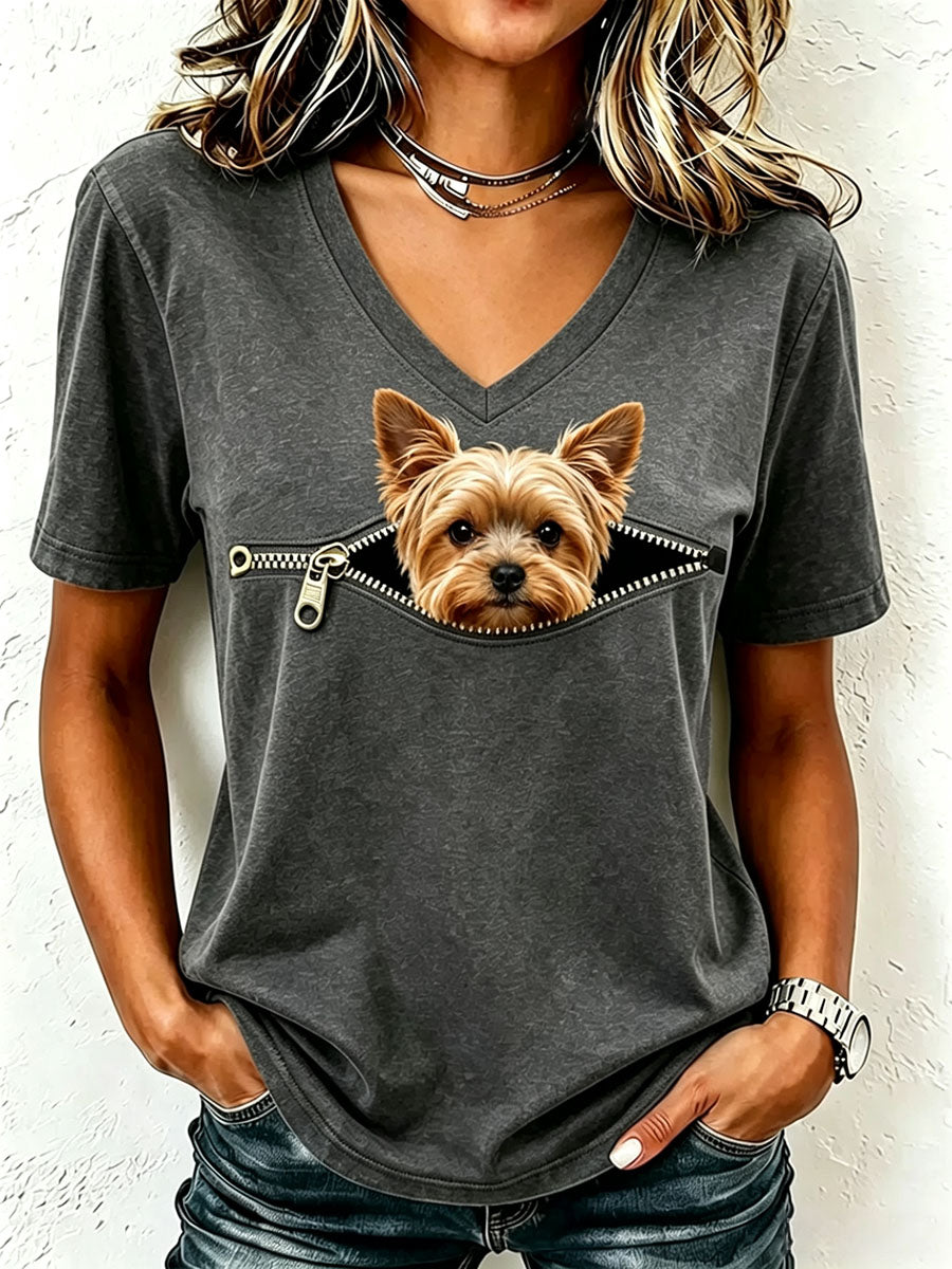 Beau T-shirt Yorkshire Terrier pour femmes