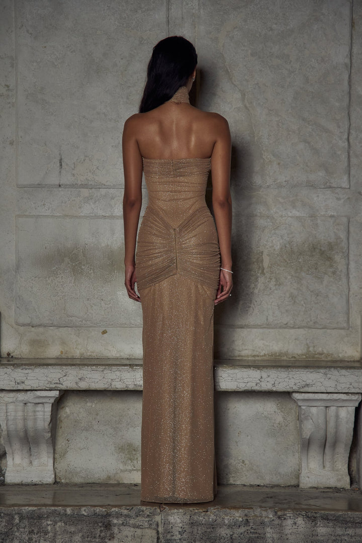 Robe de soirée maxi sans bretelles pour femmes