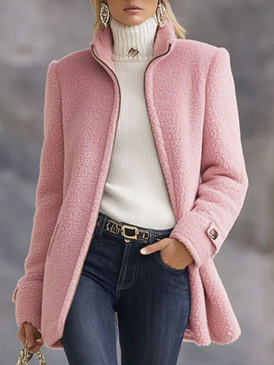 Stefanie | Veste Manteau en Fleece pour Femmes avec Fermeture Éclair