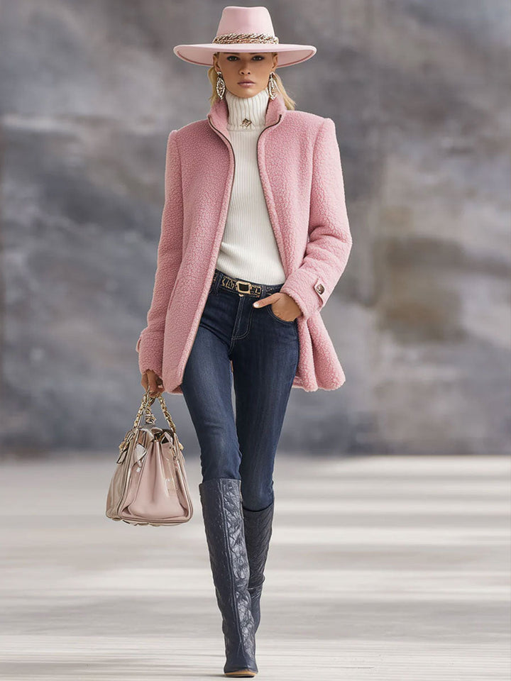 Stefanie | Veste Manteau en Fleece pour Femmes avec Fermeture Éclair