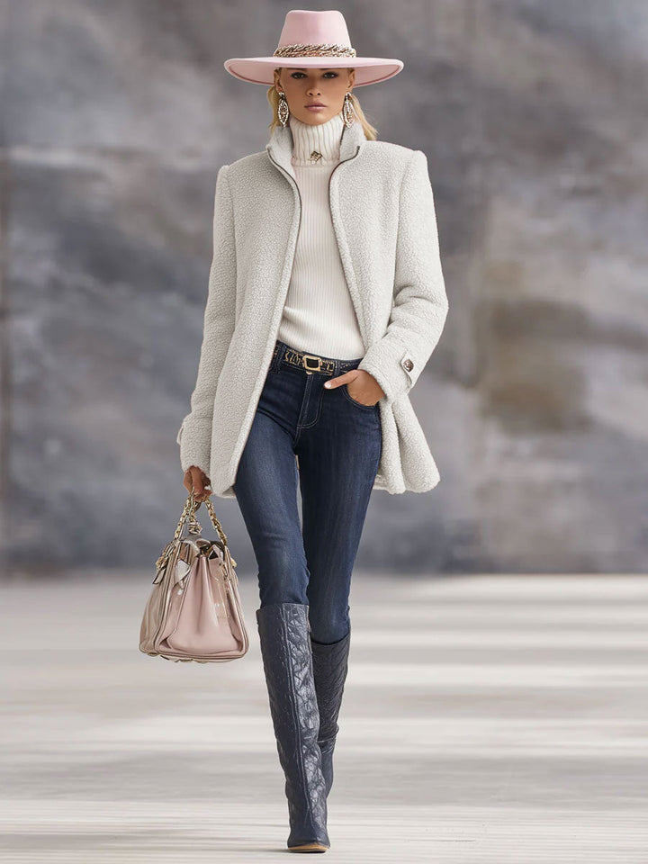 Stefanie | Veste Manteau en Fleece pour Femmes avec Fermeture Éclair