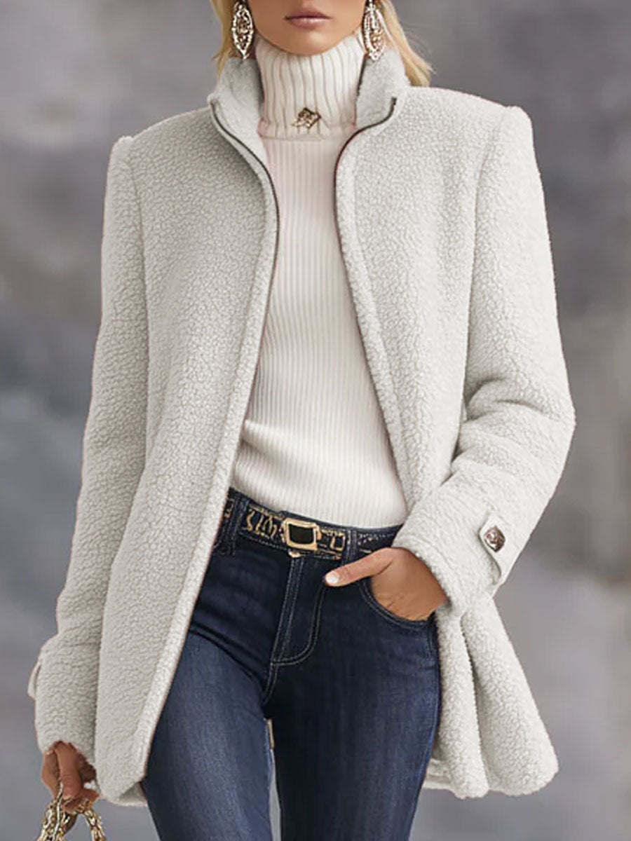Stefanie | Veste Manteau en Fleece pour Femmes avec Fermeture Éclair