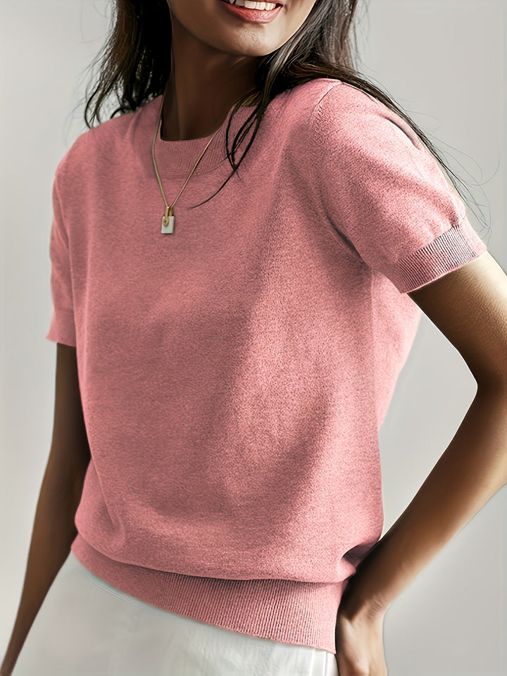 Sunniva | Pull en maille à manches courtes pour femmes