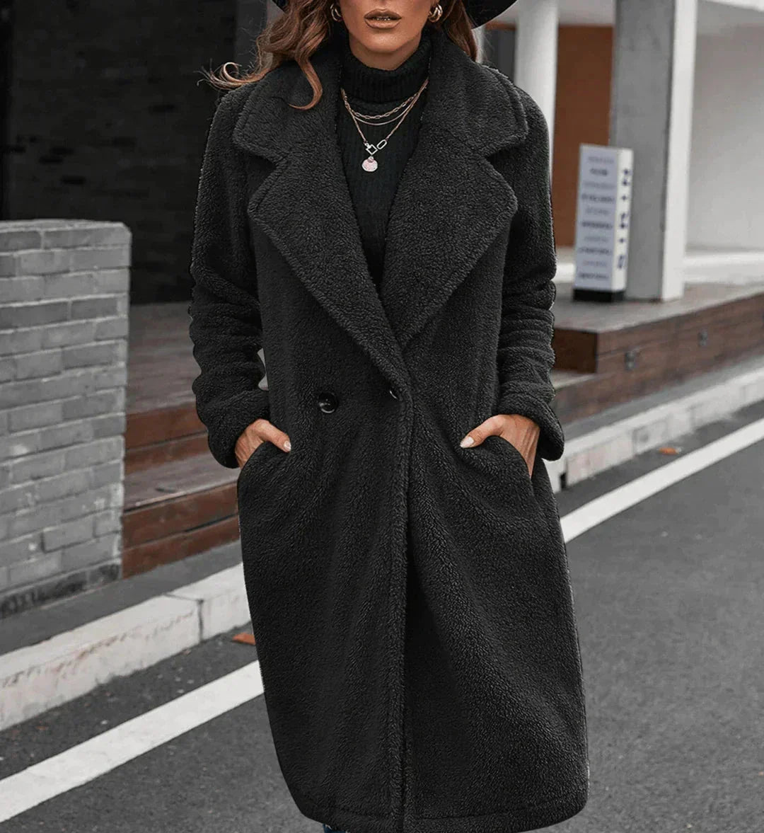 Manteau d'hiver en polaire luxueux, chaud et stylé pour femmes