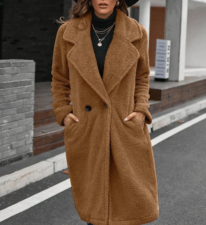 Manteau d'hiver en polaire luxueux, chaud et stylé pour femmes