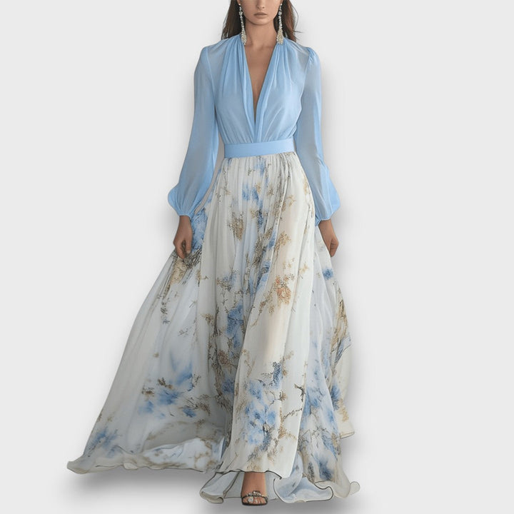 Cara – Robe maxi fluide avec une touche florale