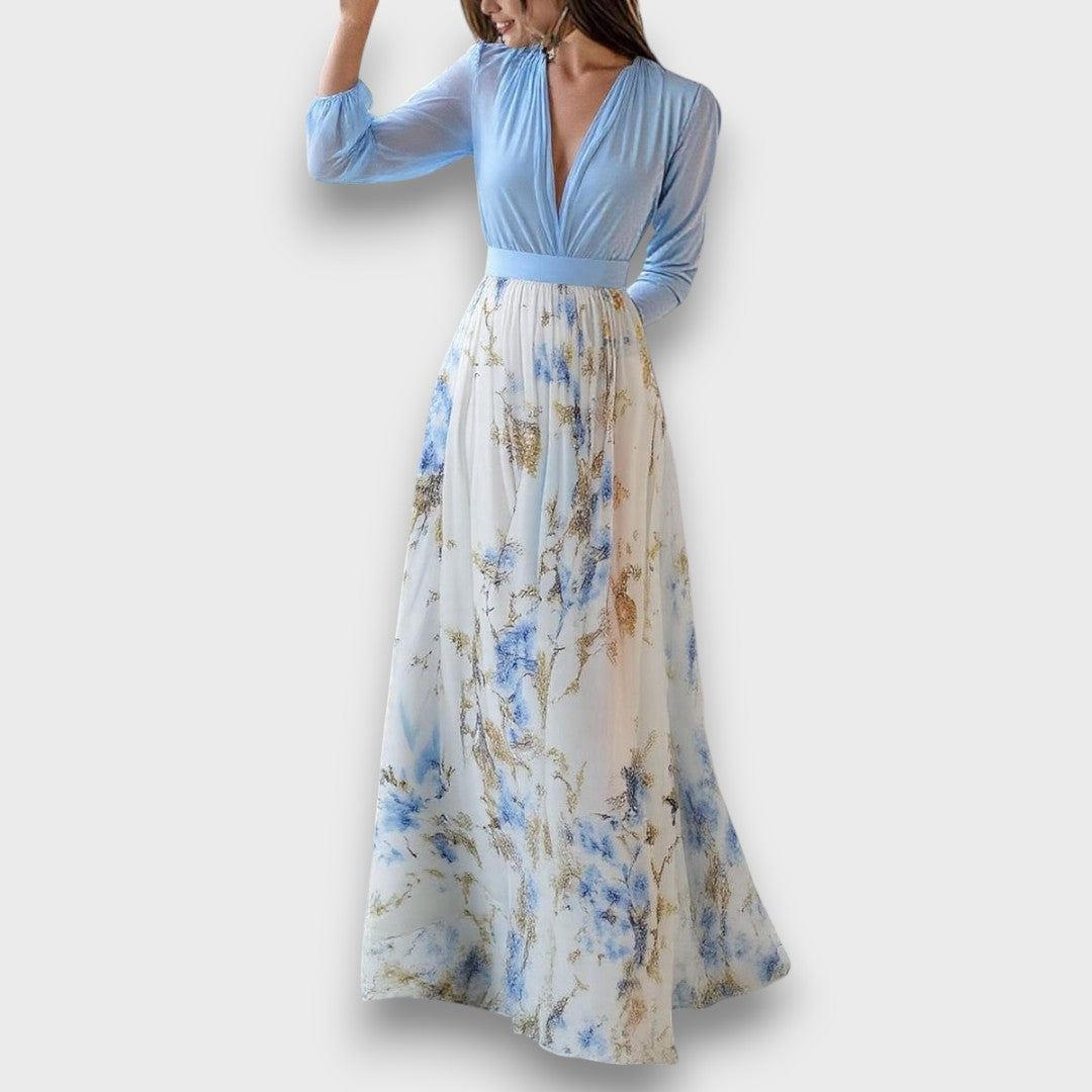 Cara – Robe maxi fluide avec une touche florale
