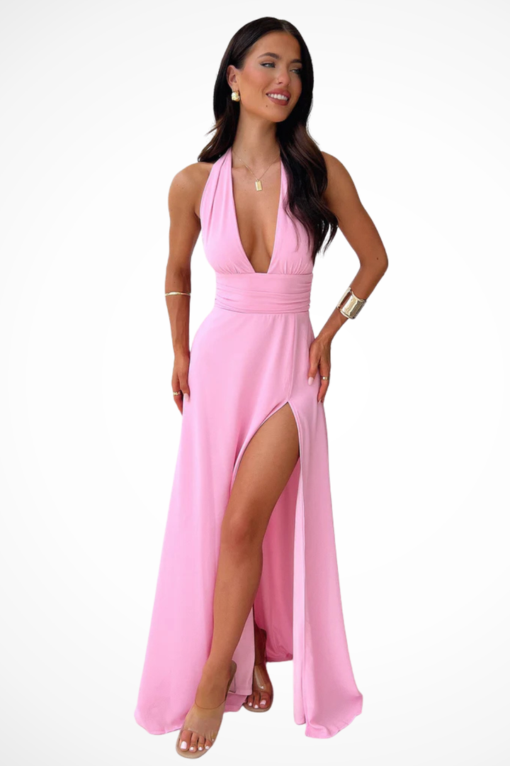 Thalassa | Robe maxi à dos nu pour femmes avec fente
