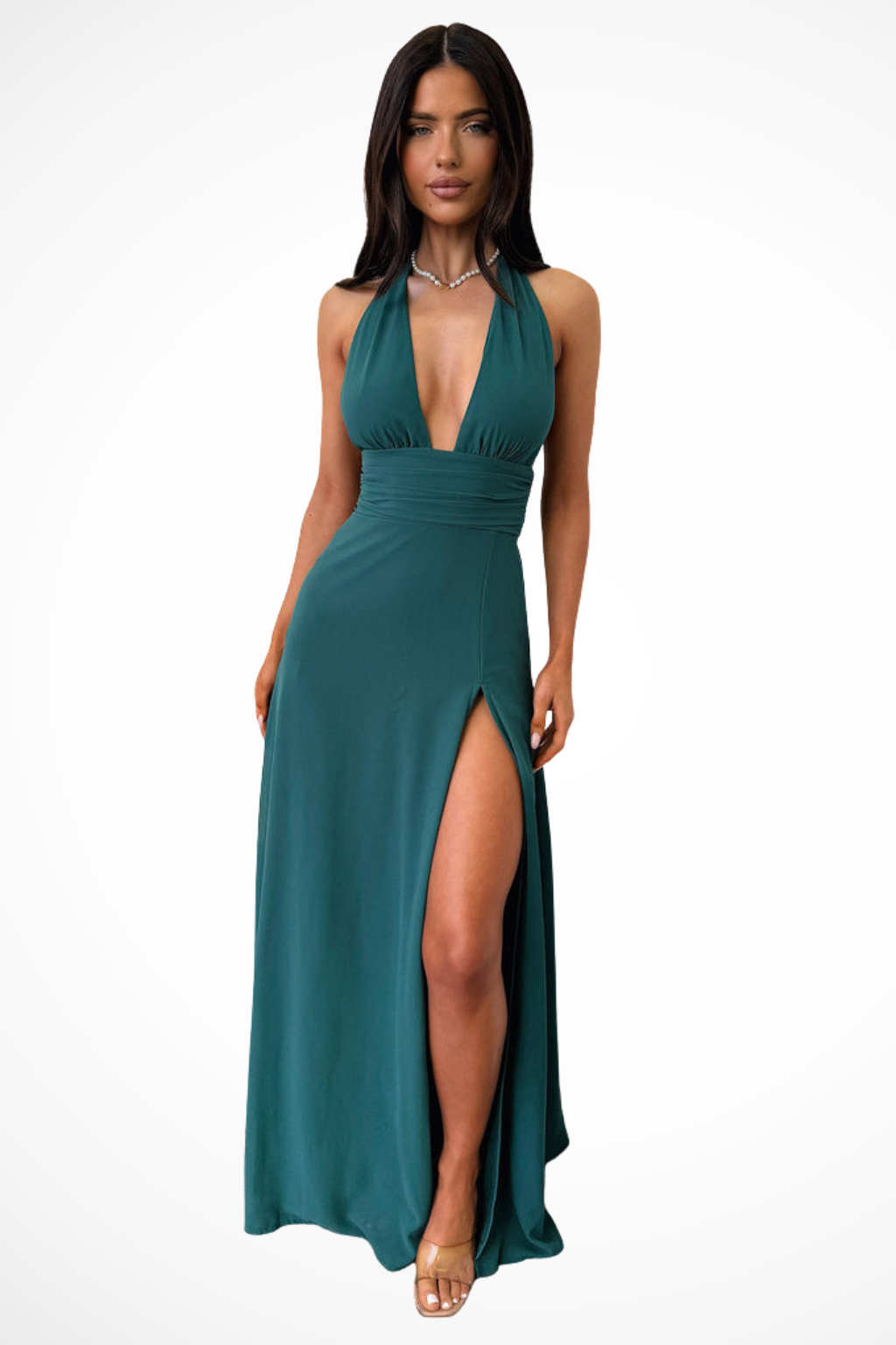 Thalassa | Robe maxi à dos nu pour femmes avec fente