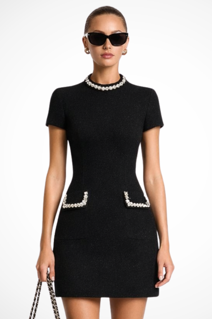 Thea | Robe Minijupe avec Perles pour Femmes