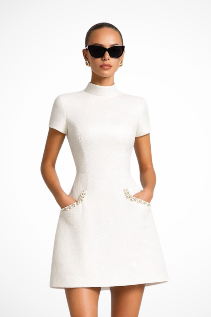Thea | Robe Minijupe avec Perles pour Femmes