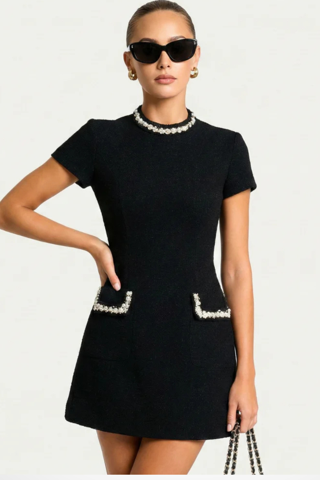 Thea | Robe Minijupe avec Perles pour Femmes
