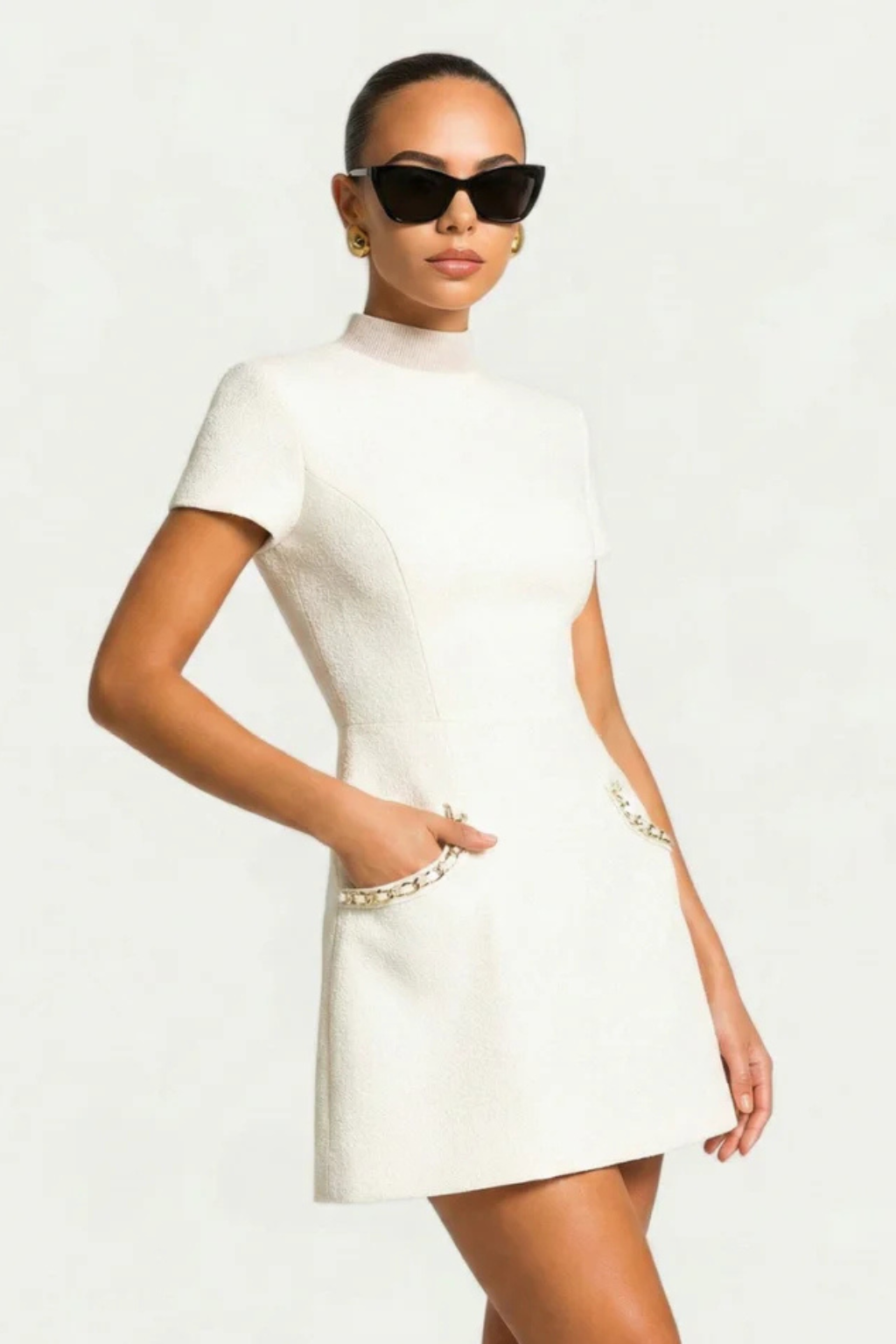 Thea | Robe Minijupe avec Perles pour Femmes