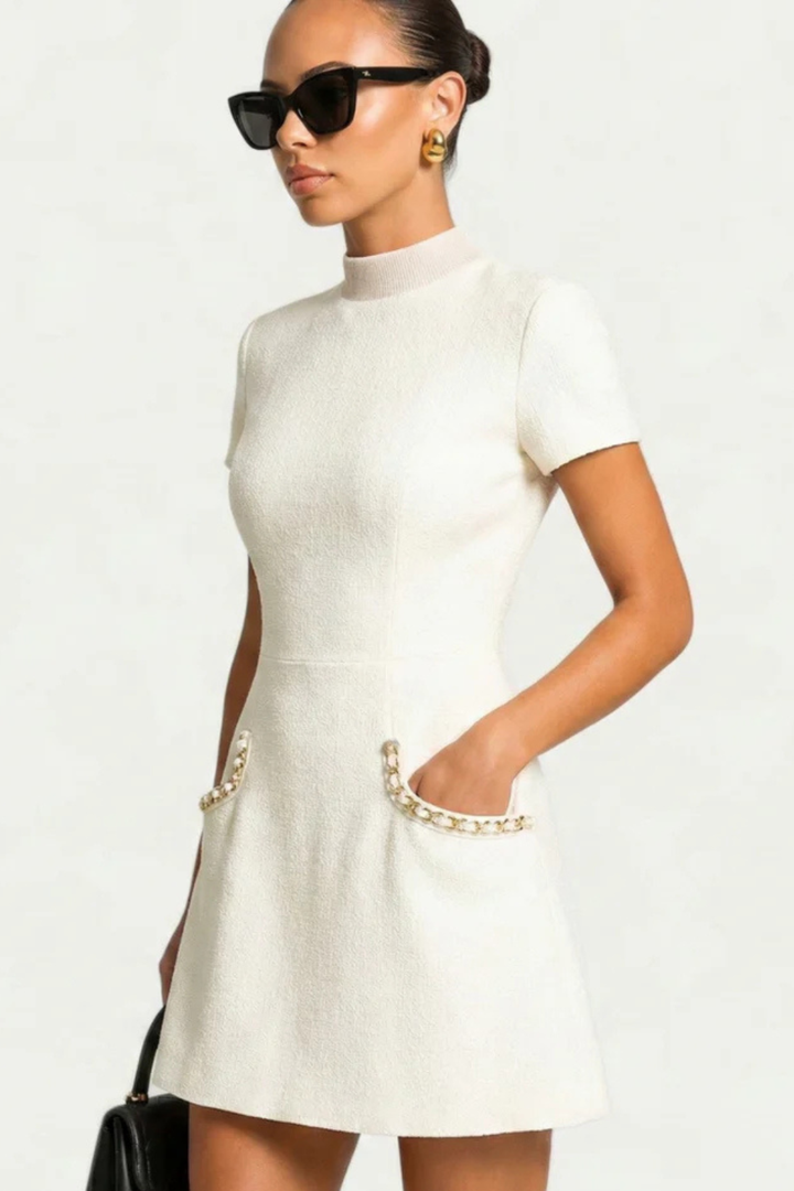 Thea | Robe Minijupe avec Perles pour Femmes