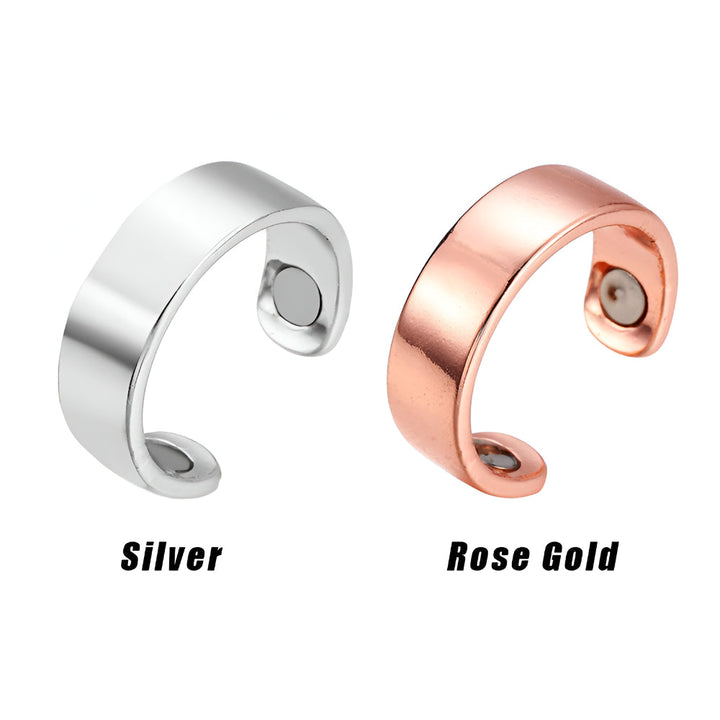Bague Magnétique en Acier Inoxydable Thérapie de Santé Bijoux