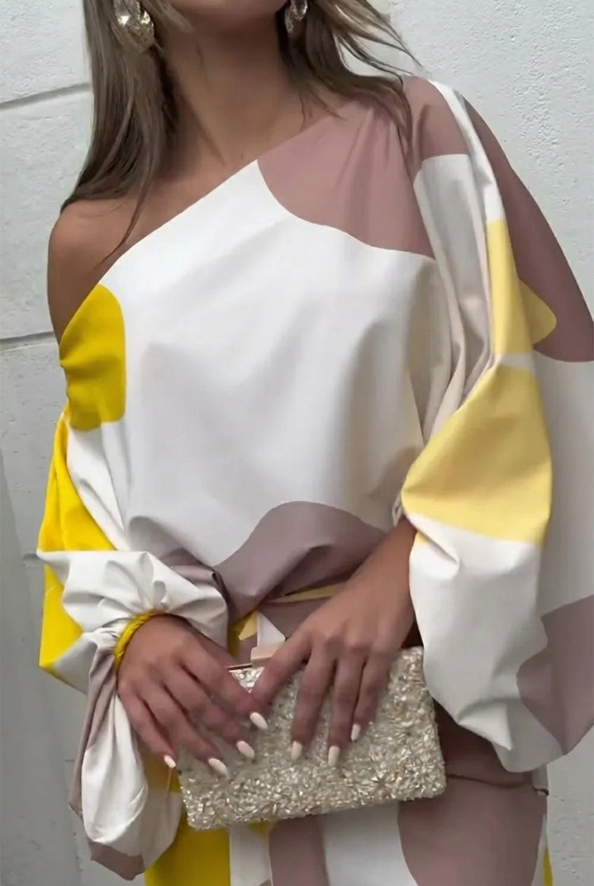 Thisbe | Ensemble Midi à Franges Une Épaule pour Femmes