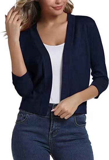 Thordis | Veste en tricot pour femmes à front ouvert 3/4 manches
