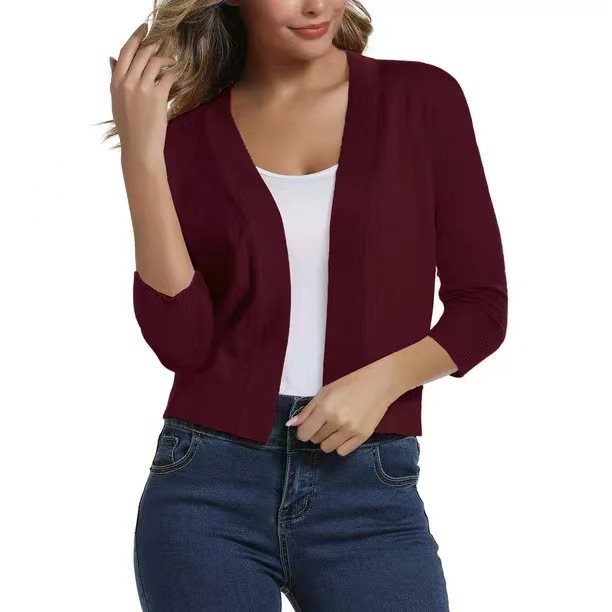 Thordis | Veste en tricot pour femmes à front ouvert 3/4 manches