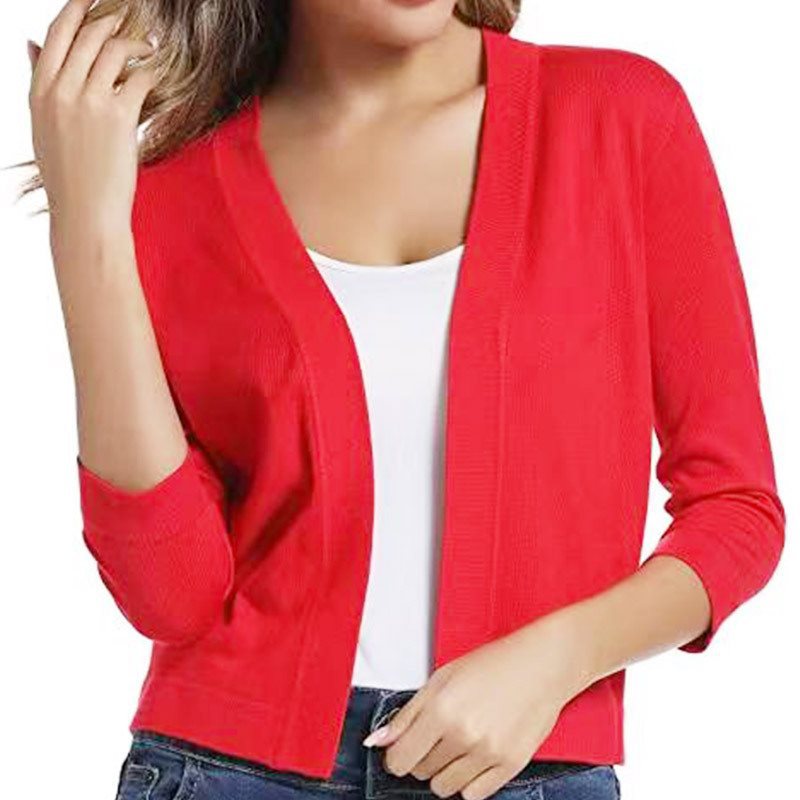 Thordis | Veste en tricot pour femmes à front ouvert 3/4 manches