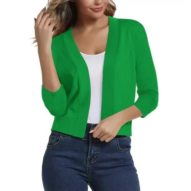 Thordis | Veste en tricot pour femmes à front ouvert 3/4 manches